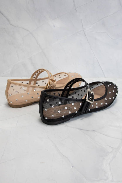 Rhinestone Embellished Flats