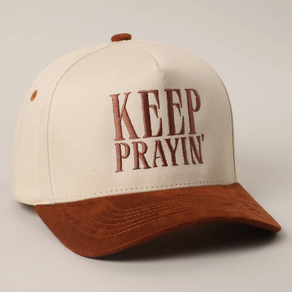KEEP PRAYIN' Canvas Trucker Hat