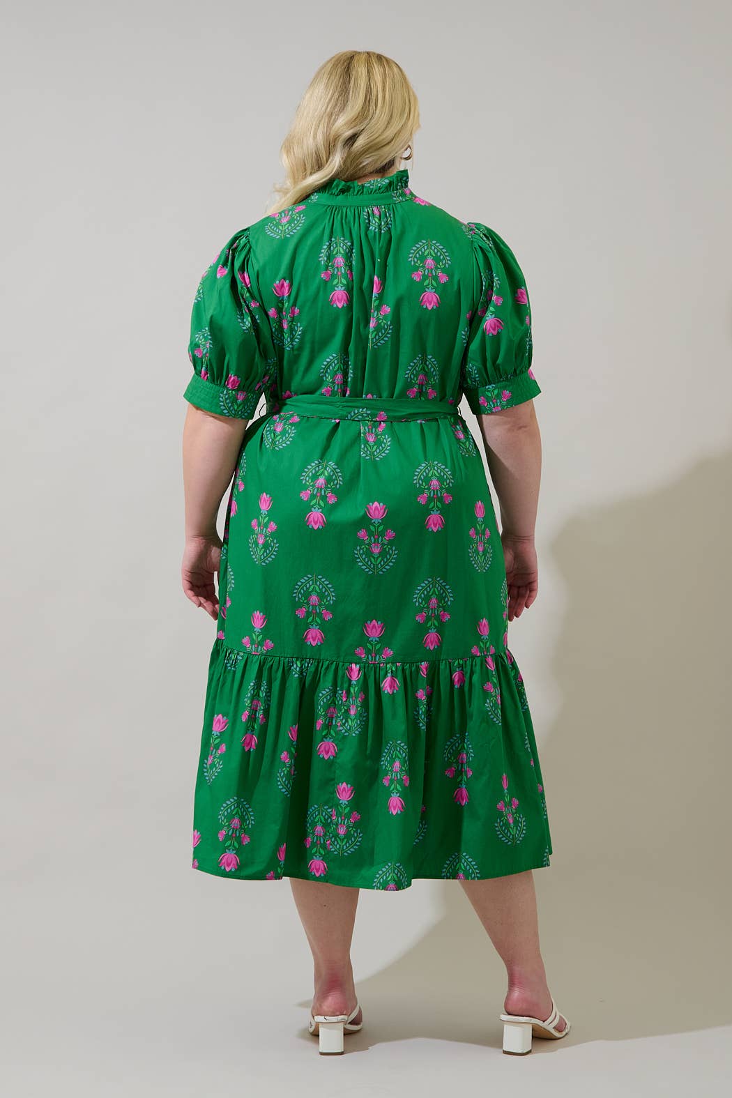 Saura Floral Button Up Midi Dress