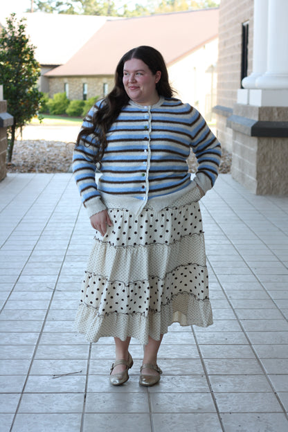 Multicolor Striped Knit Sweater