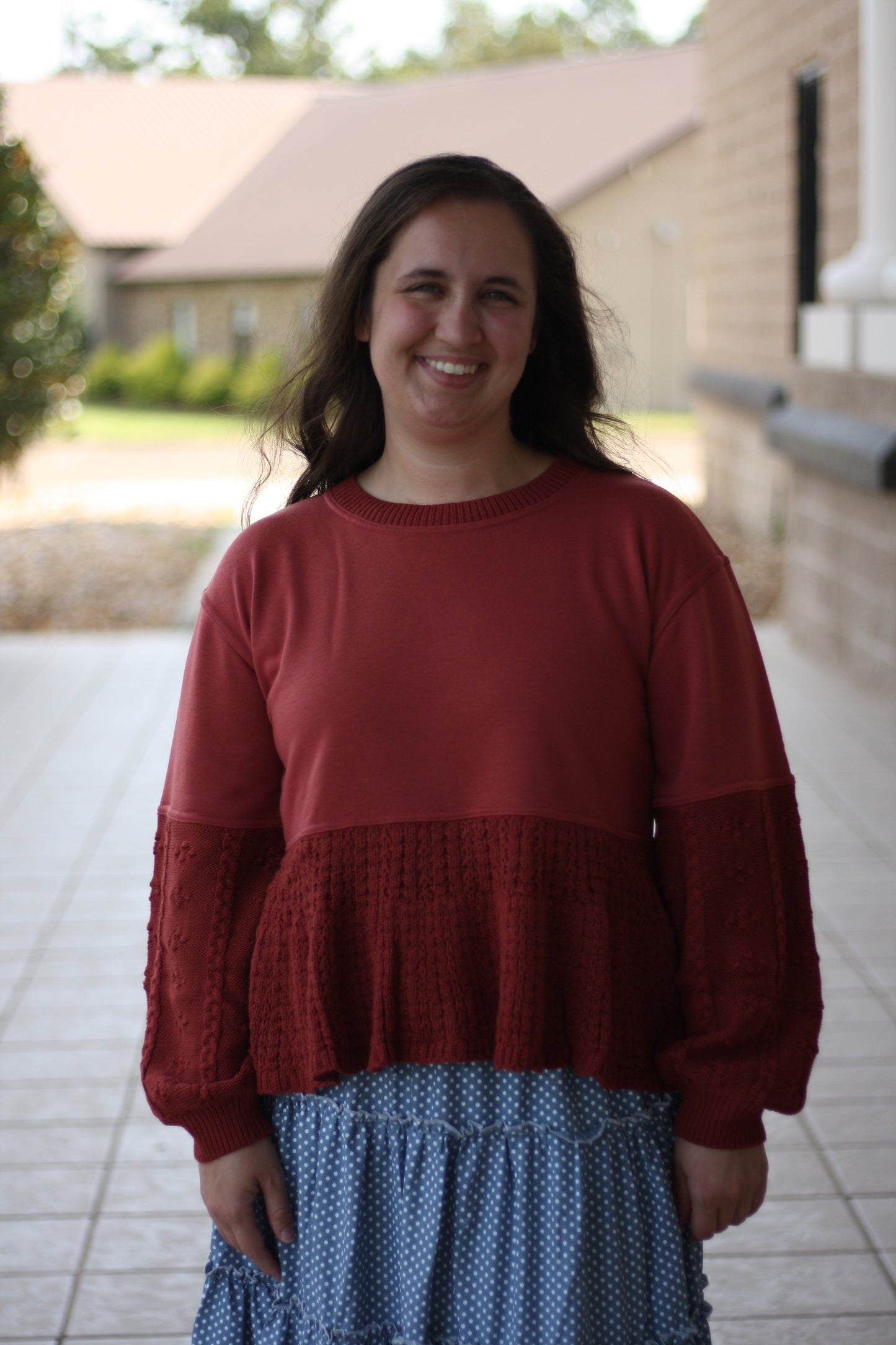 Autumn Mixed Media Sweater