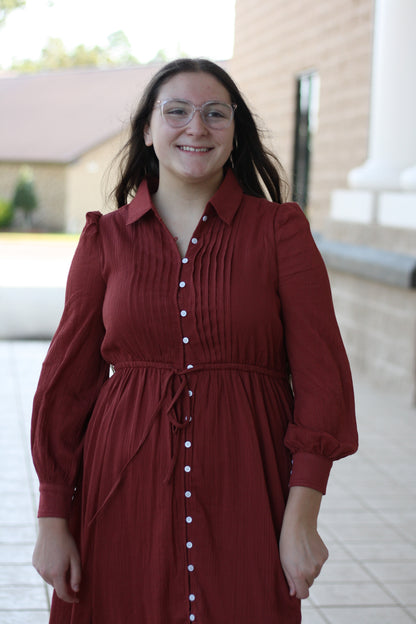 Cotton Button Down Maxi Dress