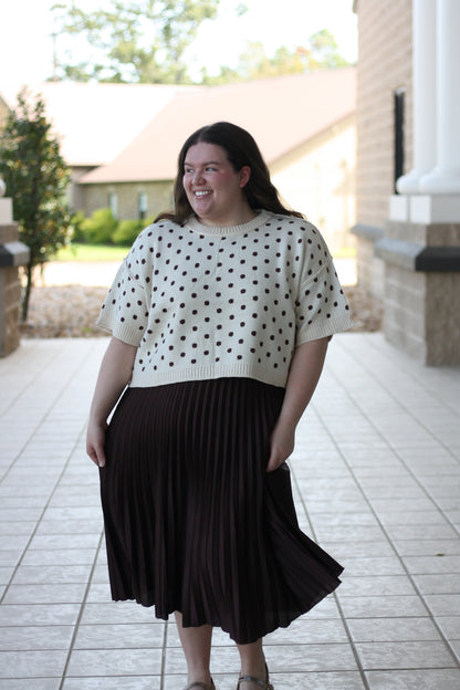 Polka Dot Sweater Top
