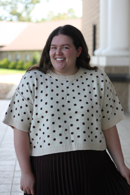 Polka Dot Sweater Top