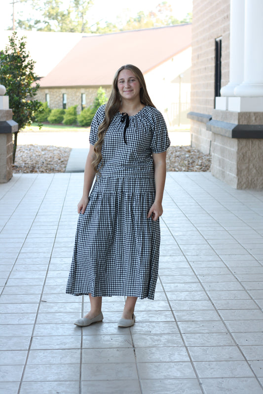 Gingham Skirt Set