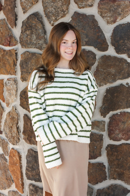 Green Stripe Sweater