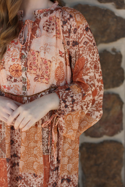 Patchwork Midi Dress