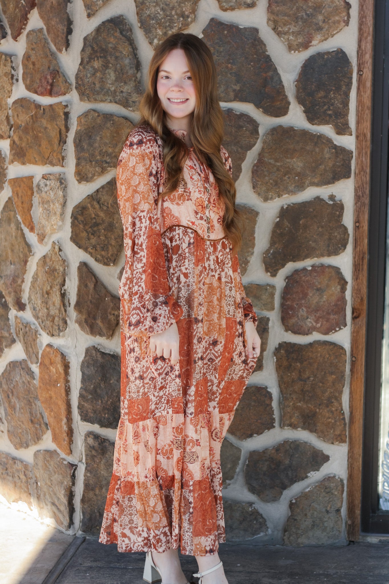 Patchwork Midi Dress