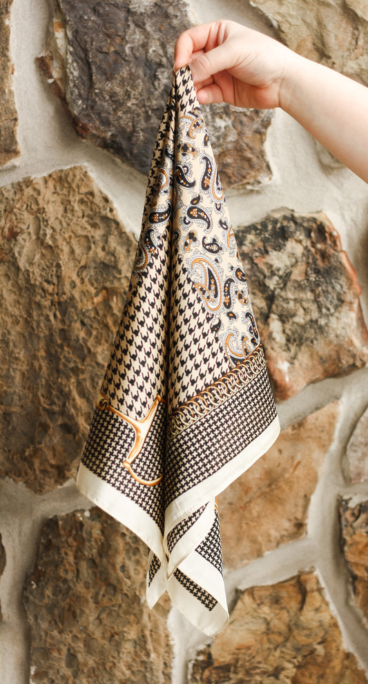 Checkered & Paisley Scarf