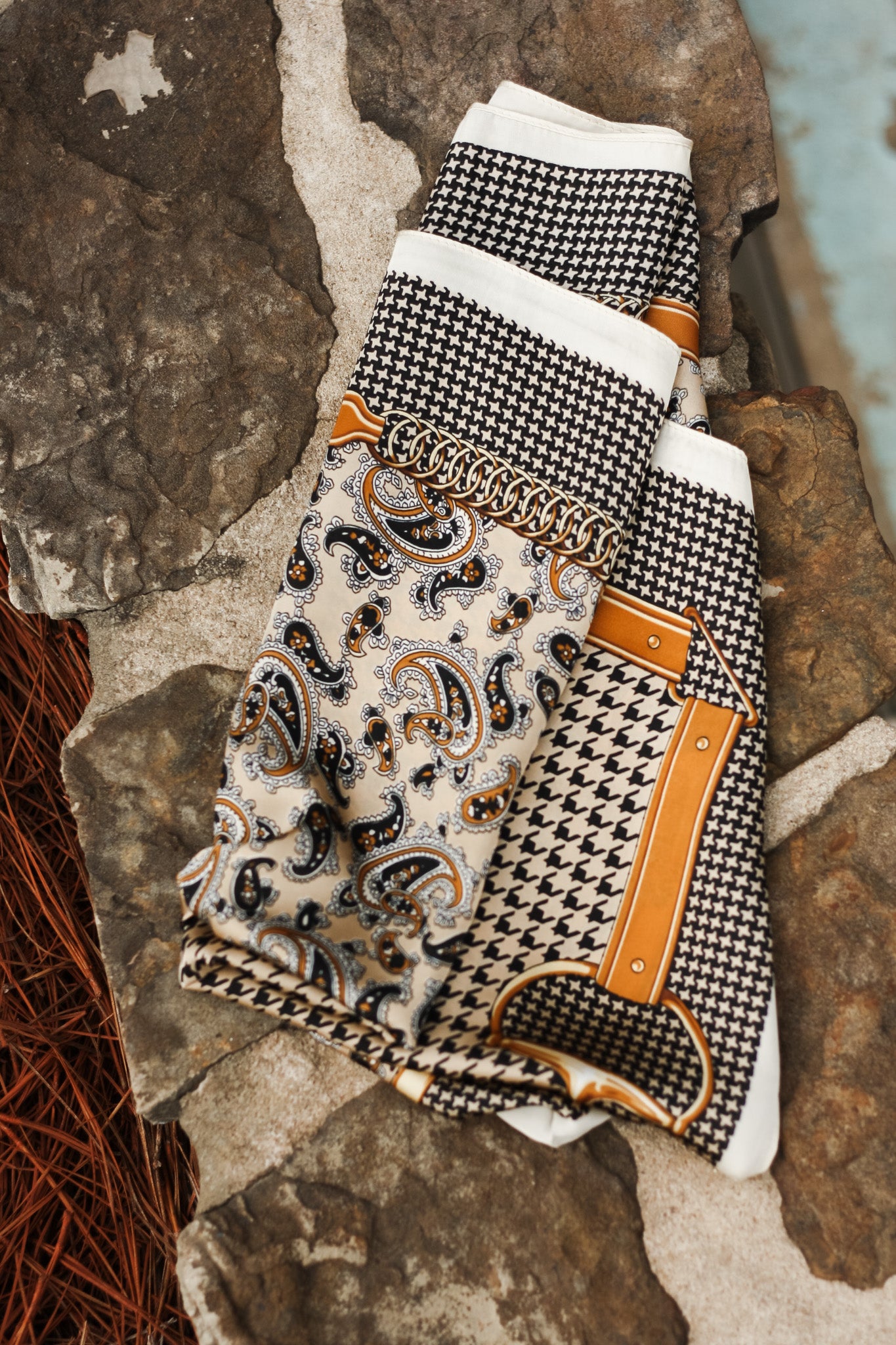 Checkered & Paisley Scarf