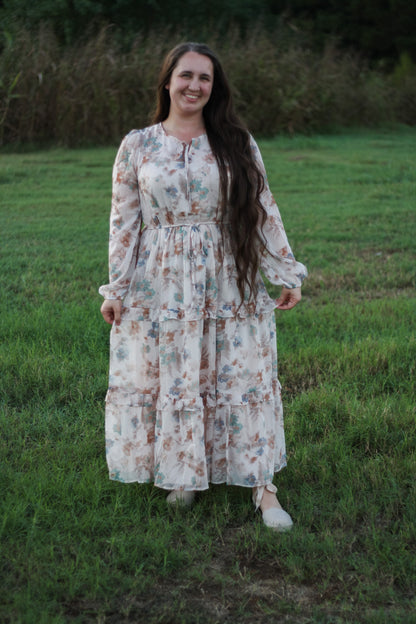Muted Floral Midi