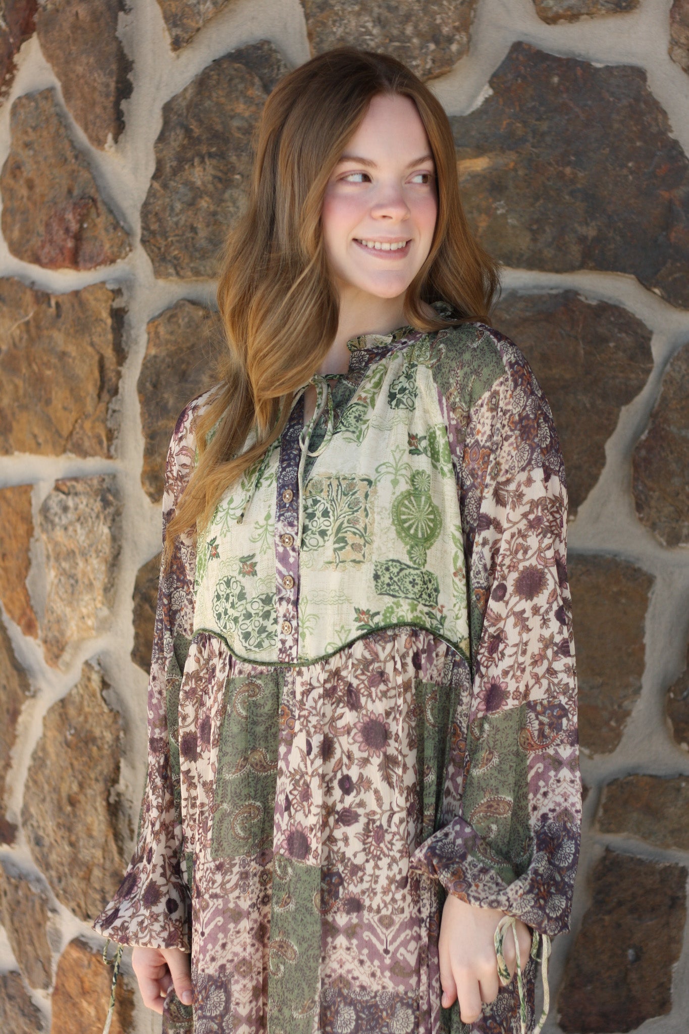 Patchwork Midi Dress