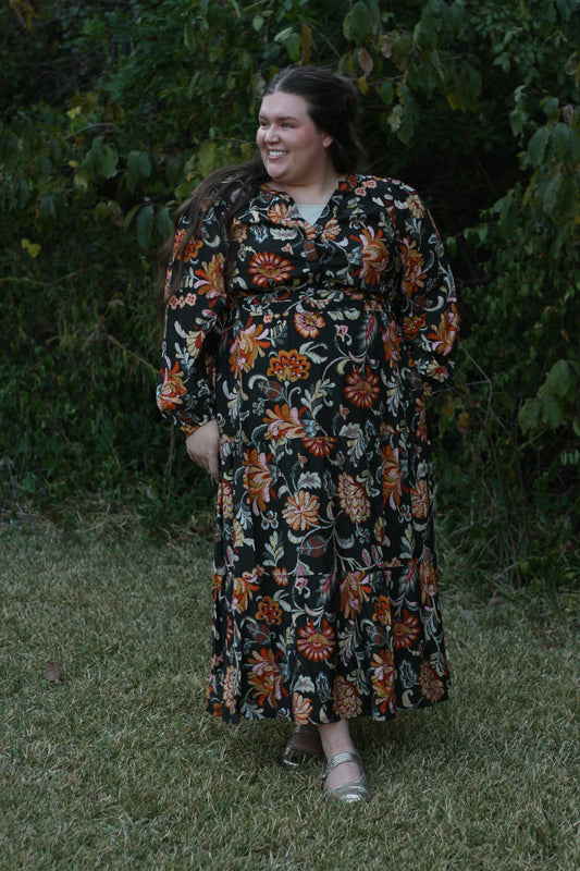 Floral Printed Midi Dress