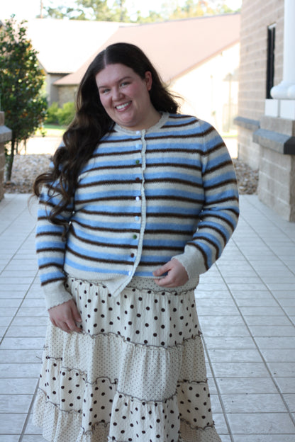 Multicolor Striped Knit Sweater