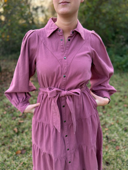 Utility Tiered Midi Dress