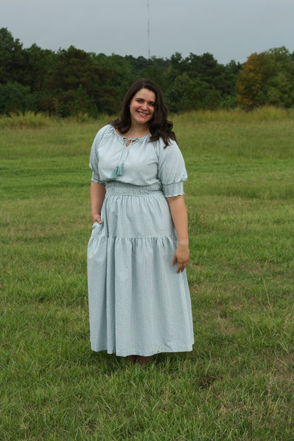 Gingham Midi Dress