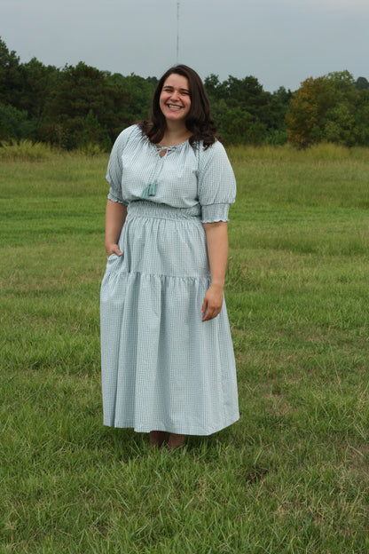 Gingham Midi Dress