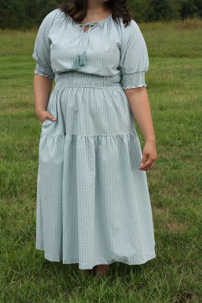 Gingham Midi Dress