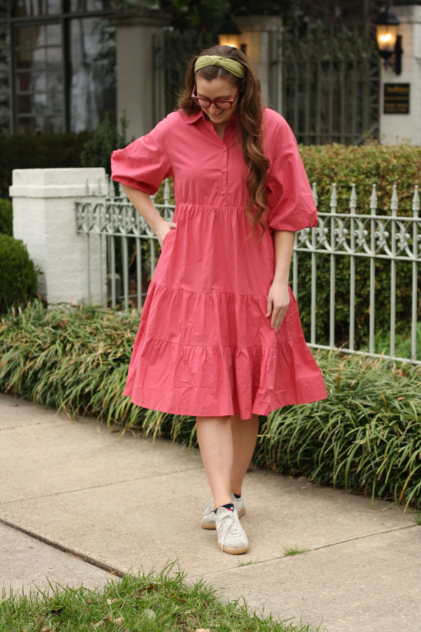 Tiered Babydoll Midi Dress
