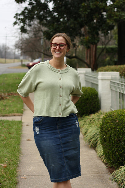 Button Down Knit Sweater