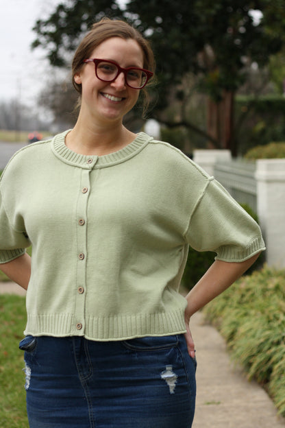 Button Down Knit Sweater