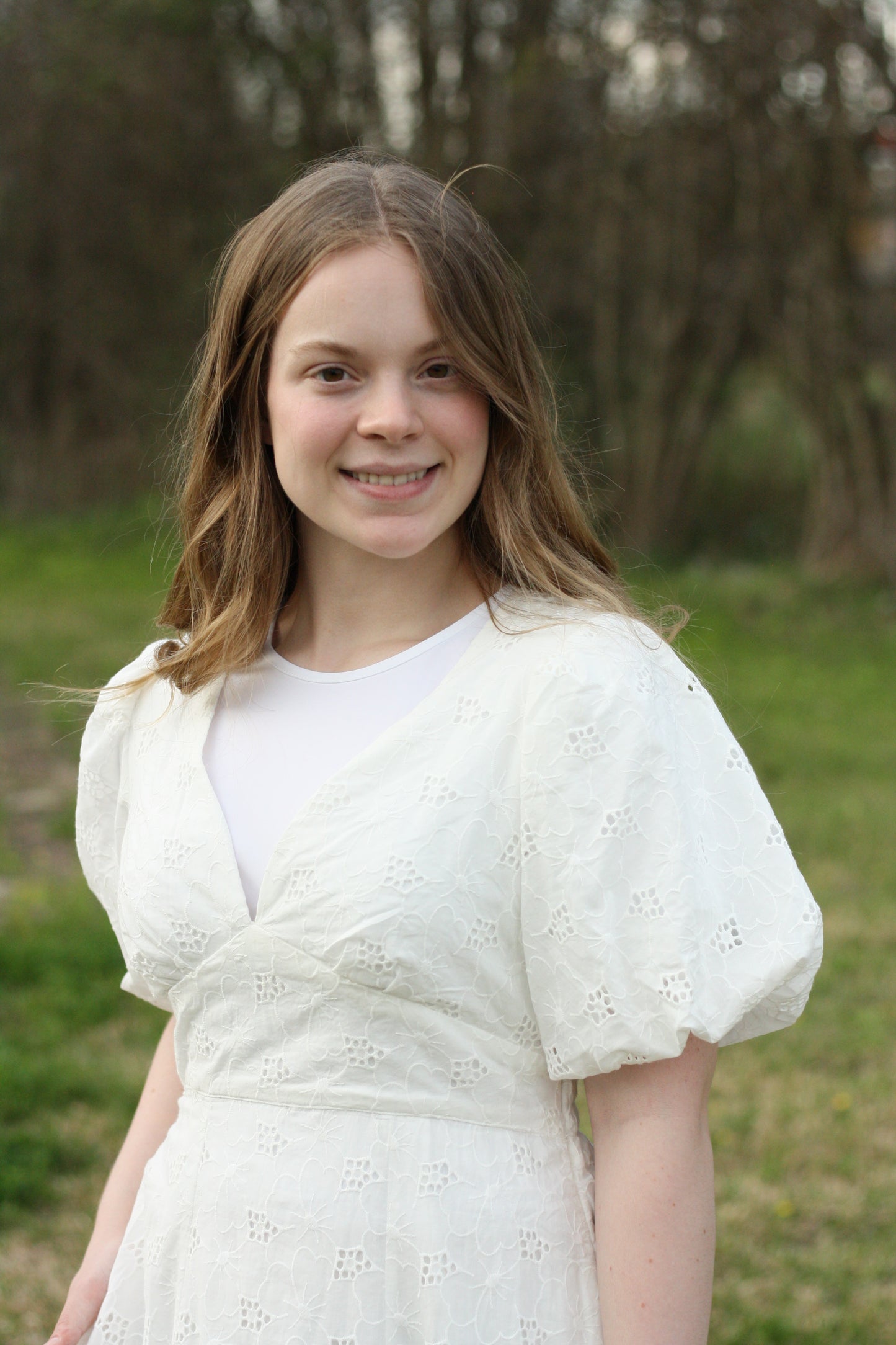 Cotton Eyelet Midi Dress