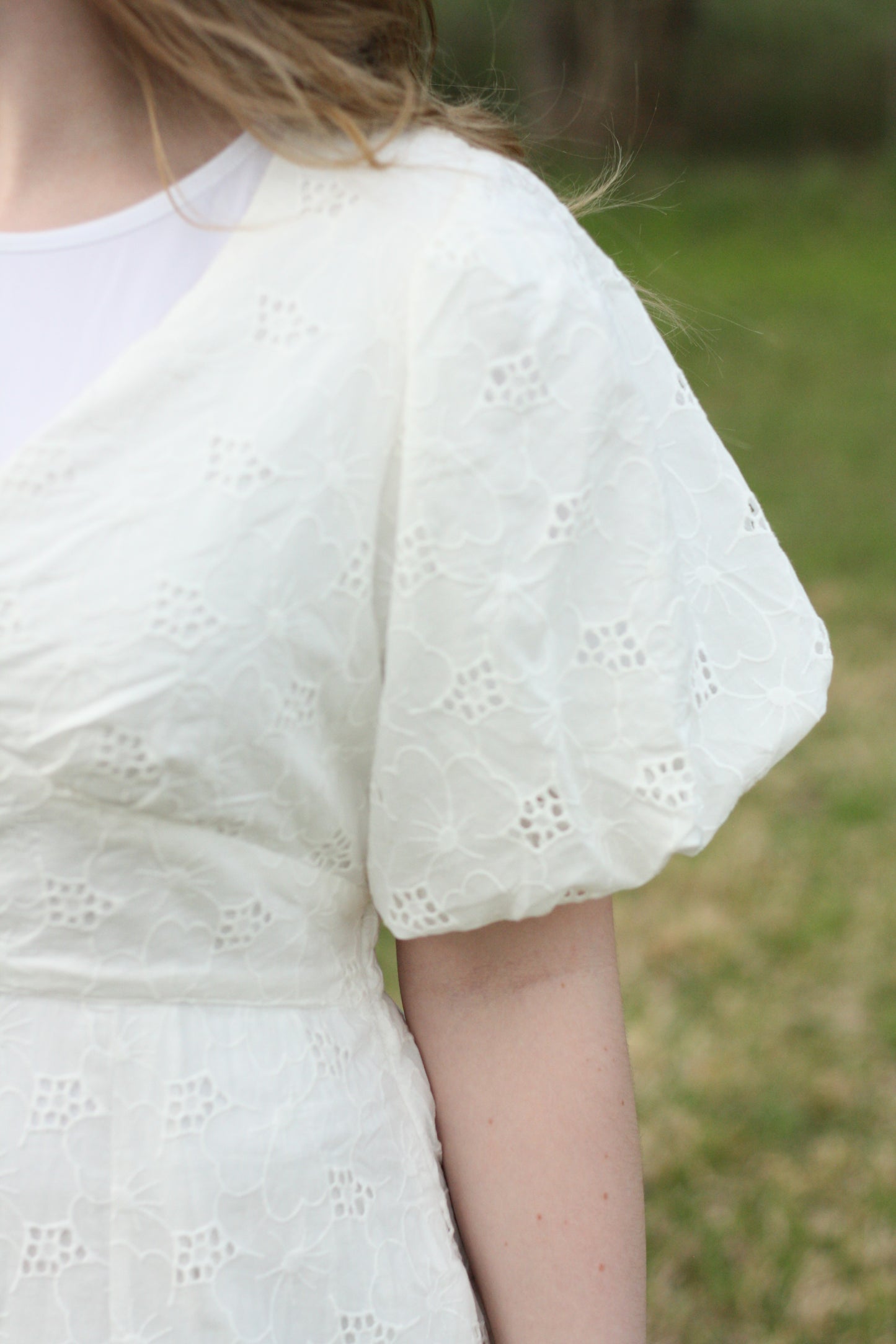 Cotton Eyelet Midi Dress