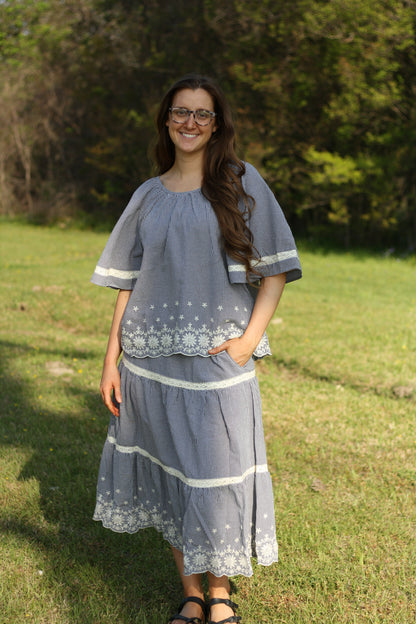 Gingham Skirt Set