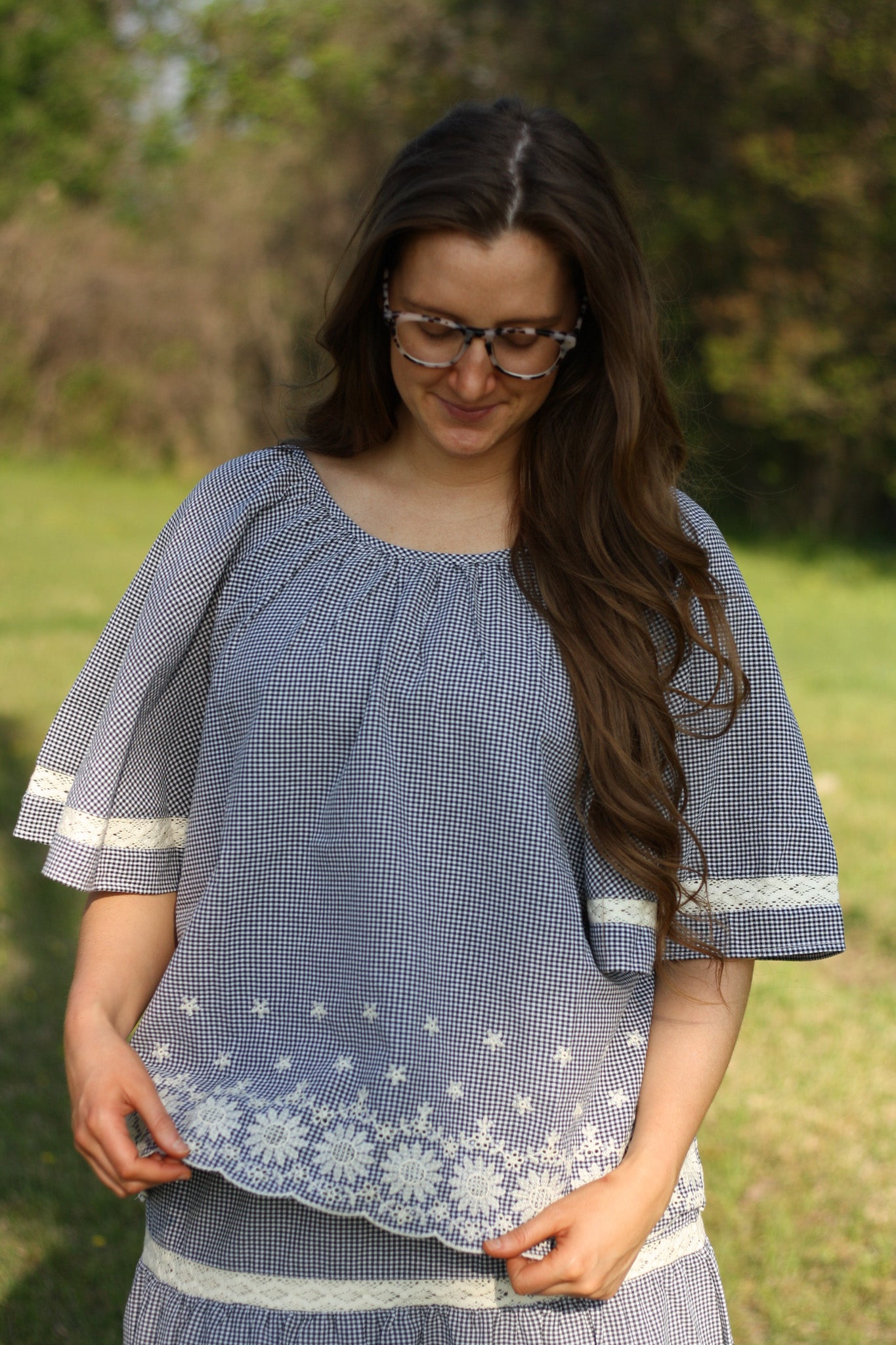 Gingham Skirt Set