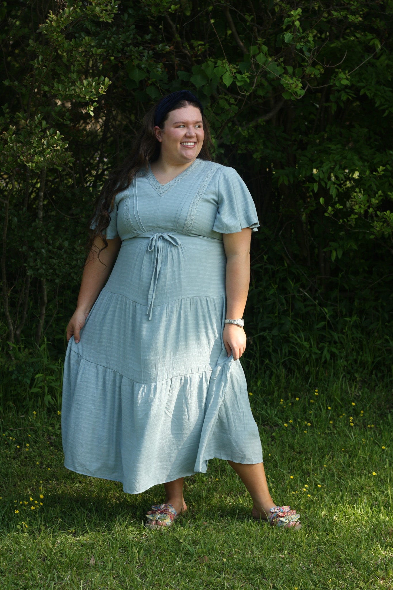 Textured Tiered Dress