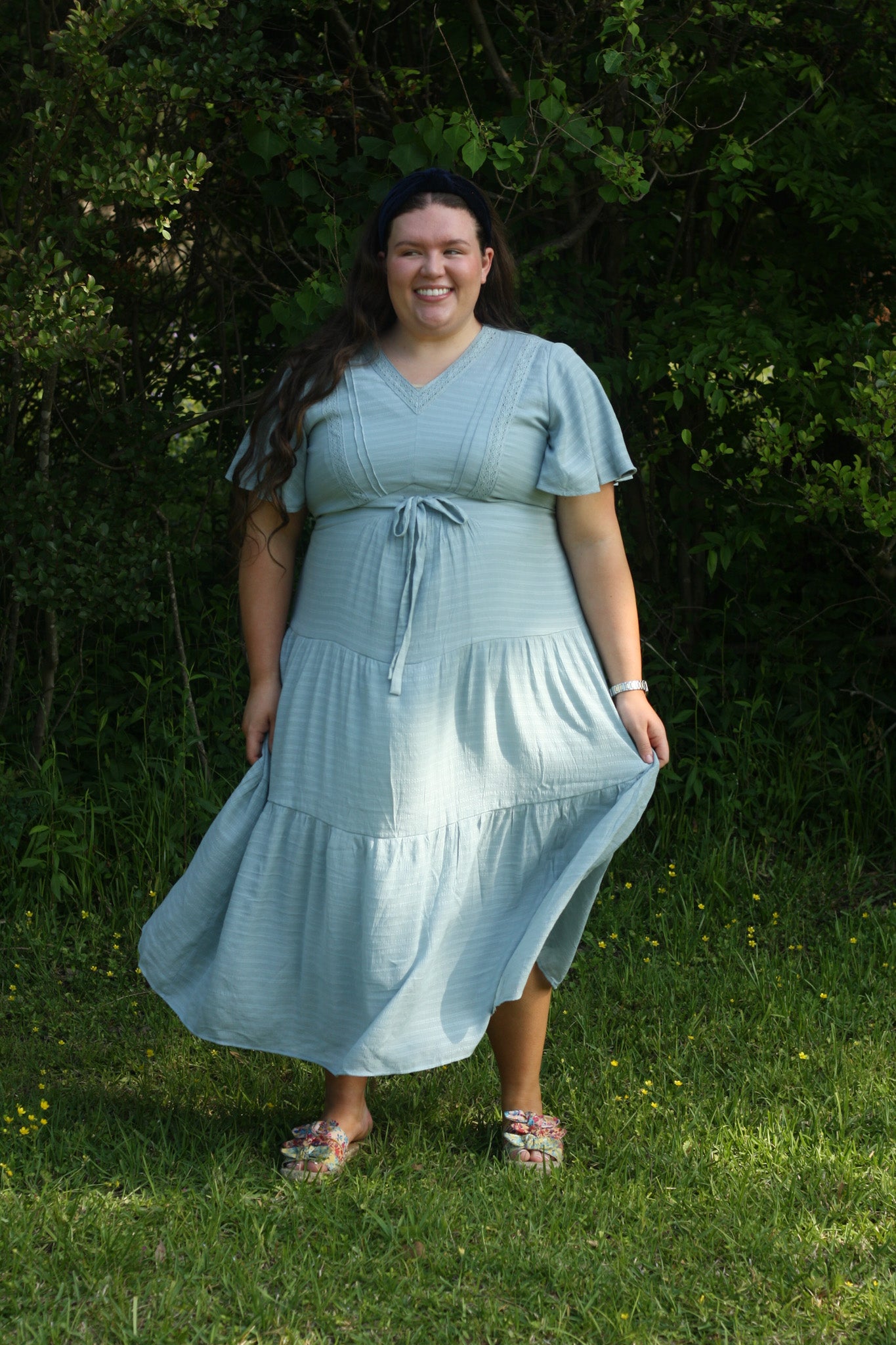 Textured Tiered Dress