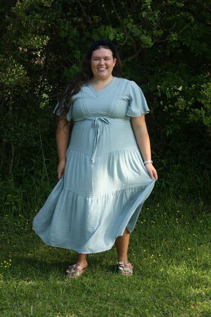 Textured Tiered Dress