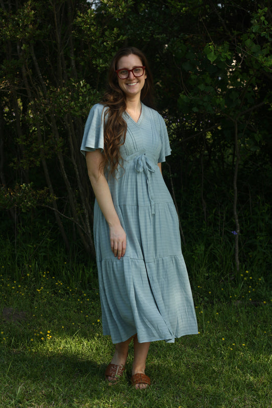 Textured Tiered Dress