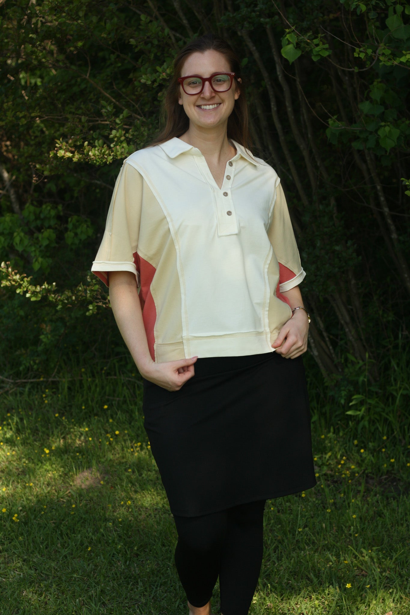 Oversized Color Block Top