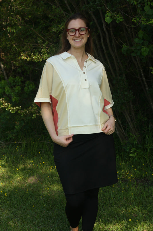 Oversized Color Block Top