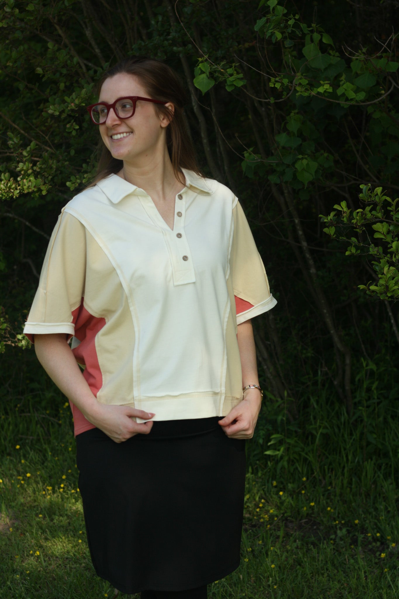 Oversized Color Block Top