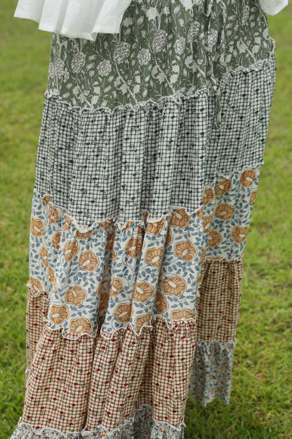 Rosette Midi Skirt