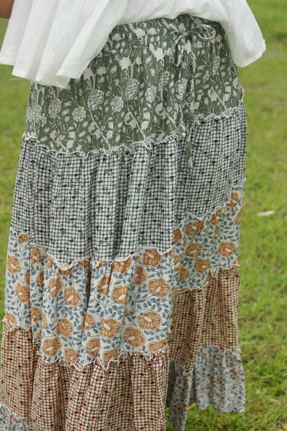 Rosette Midi Skirt