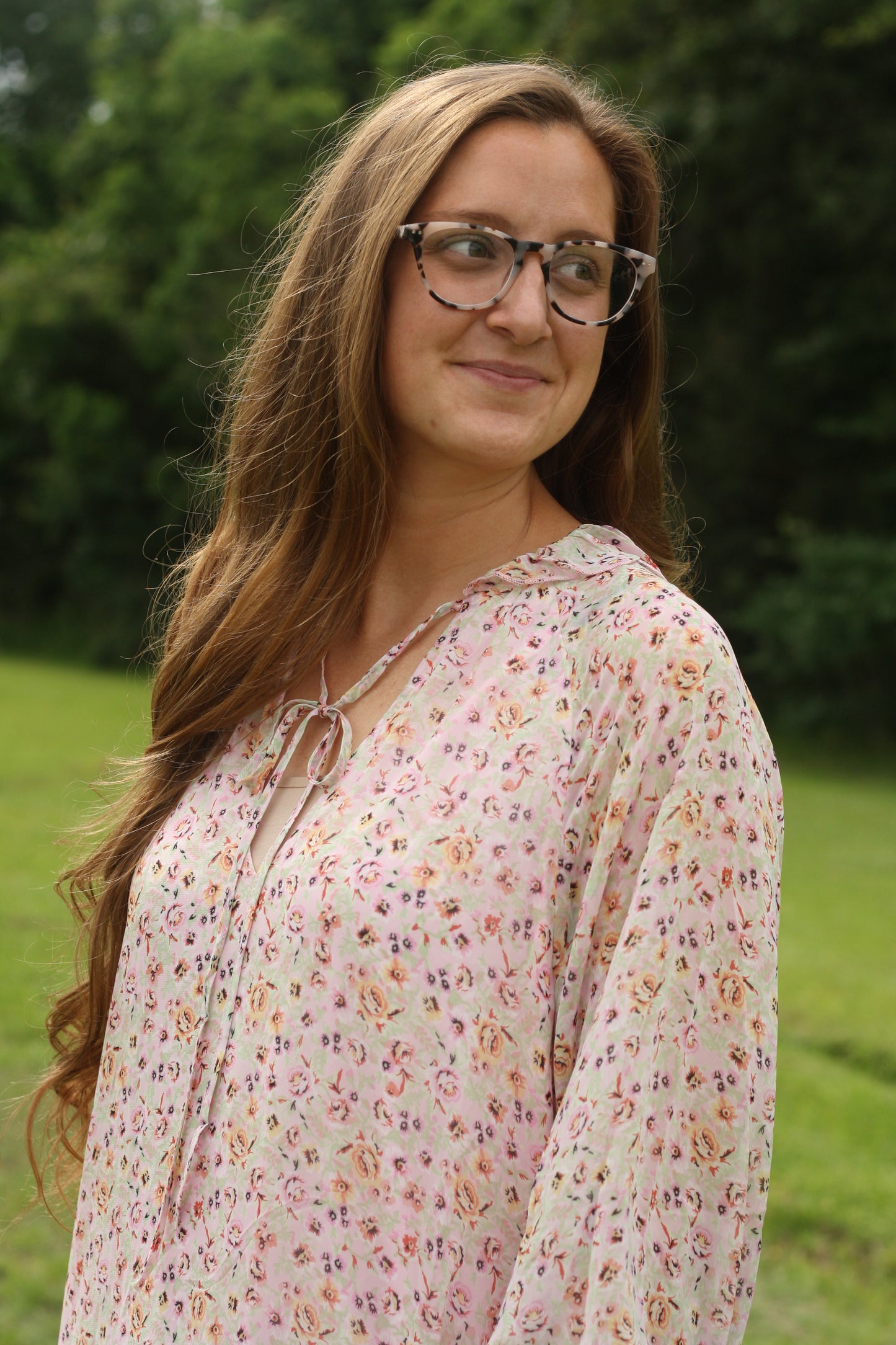 Boho Floral Chiffon Tiered Maxi Dress