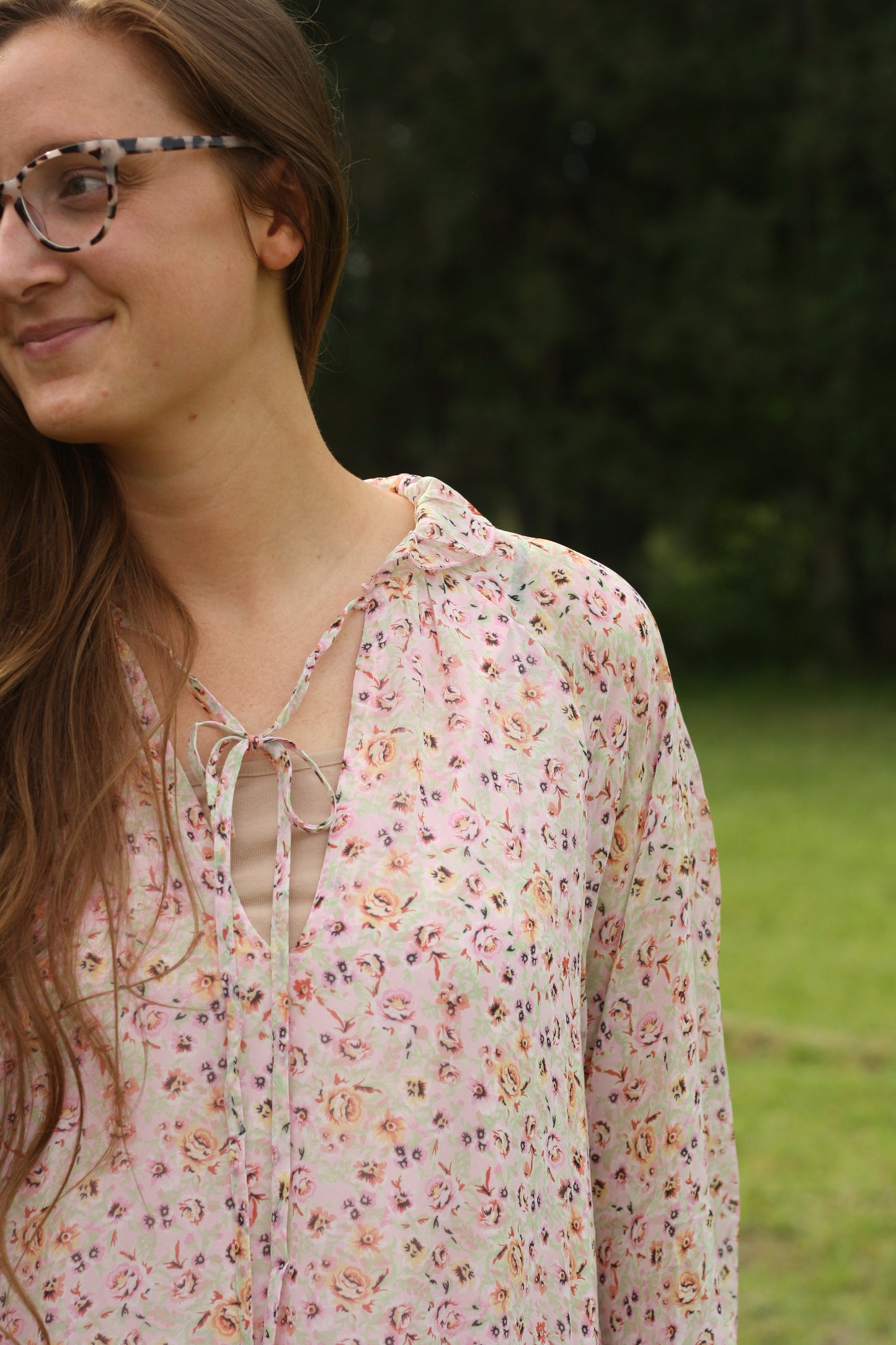 Boho Floral Chiffon Tiered Maxi Dress