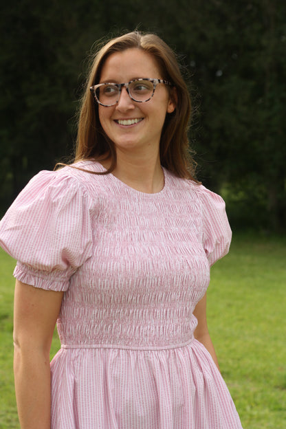 Smocked Bodice Midi Dress