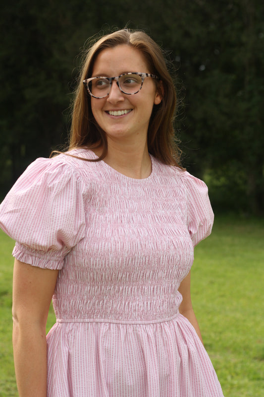 Smocked Bodice Midi Dress