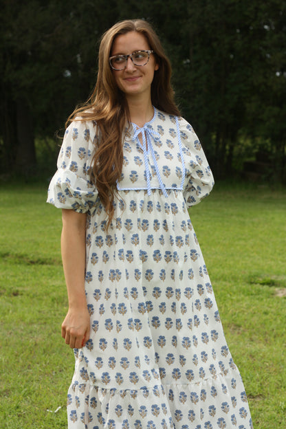 Printed Half Sleeve Midi Dress