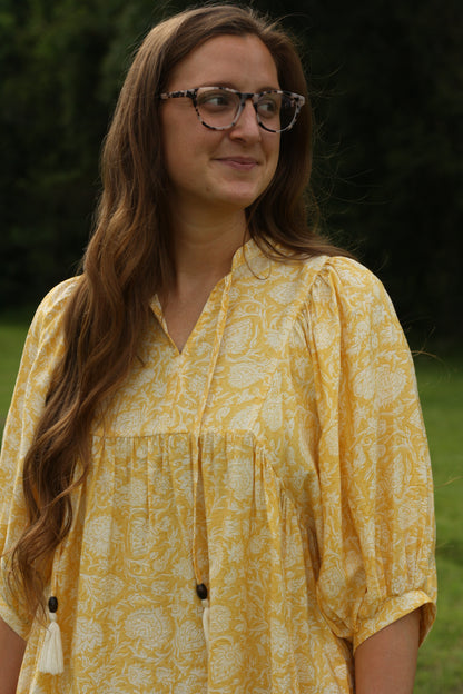 Flowy Printed Midi Dress