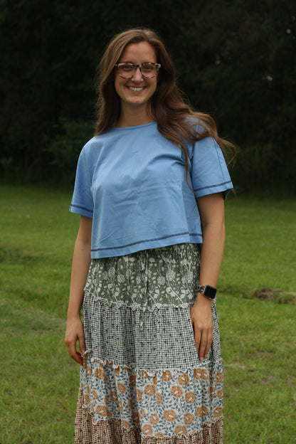 Rosette Midi Skirt