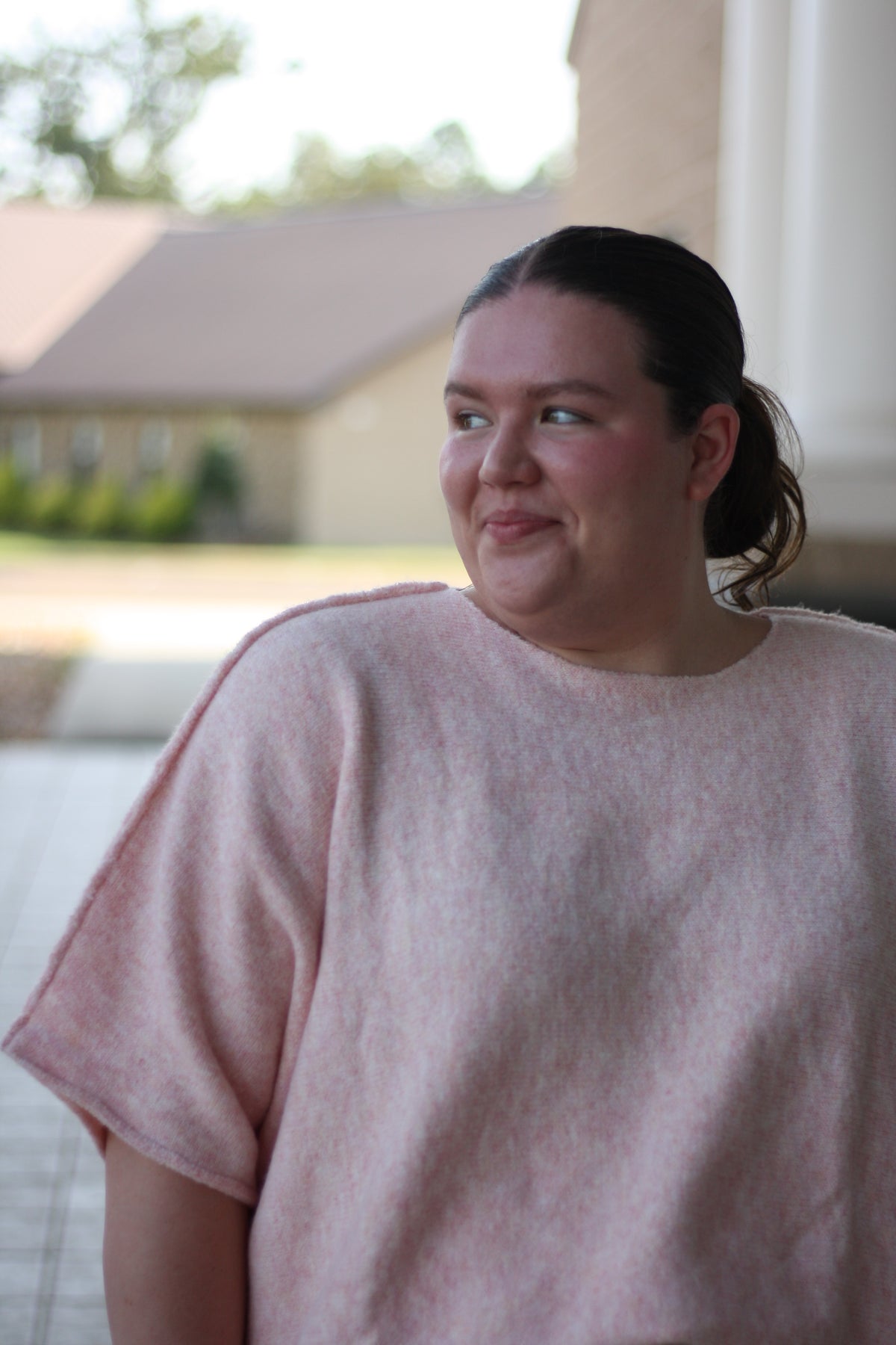 Short Sleeve Oversized Knit Sweater