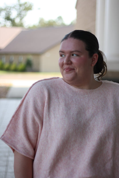 Short Sleeve Oversized Knit Sweater
