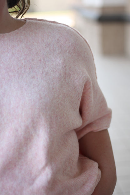 Short Sleeve Oversized Knit Sweater