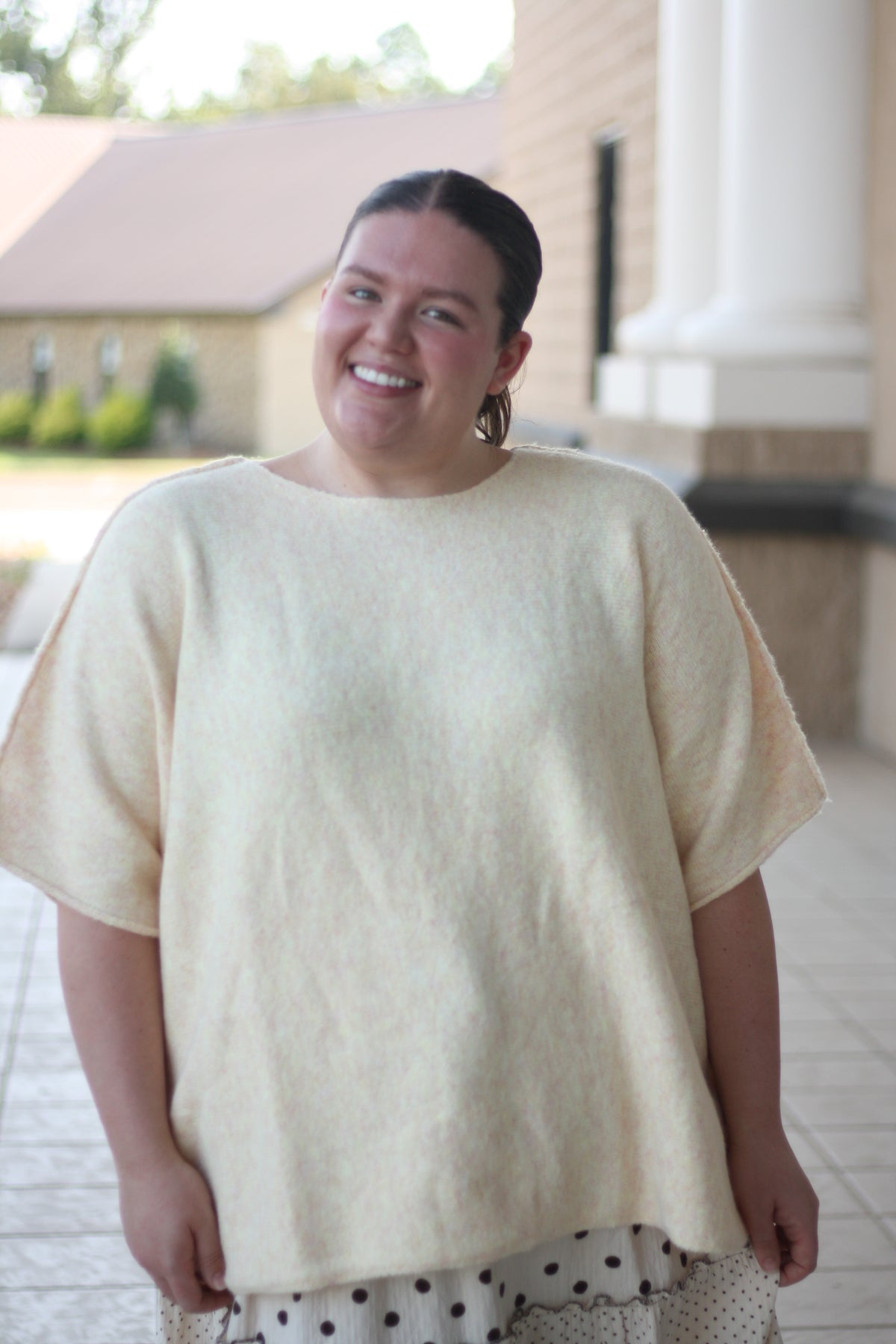 Short Sleeve Oversized Knit Sweater