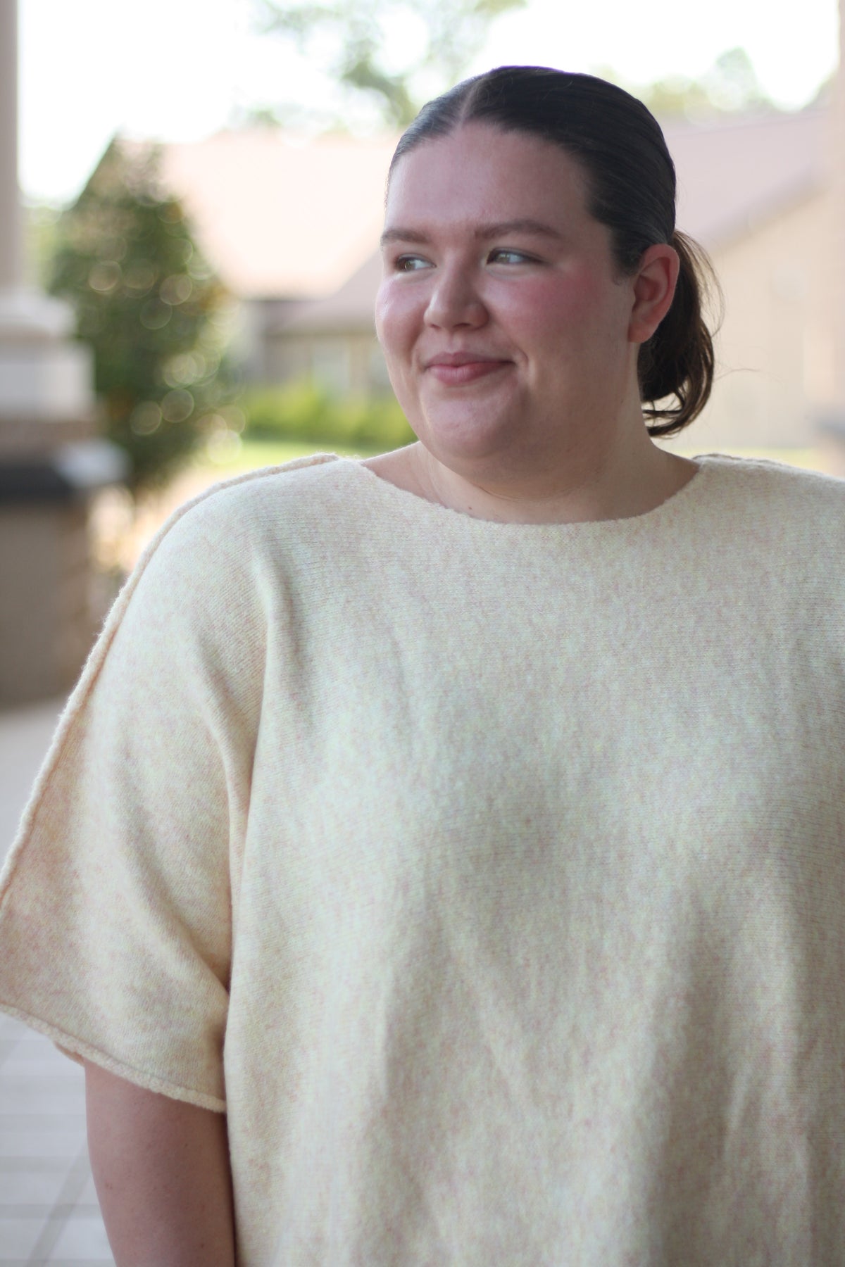 Short Sleeve Oversized Knit Sweater